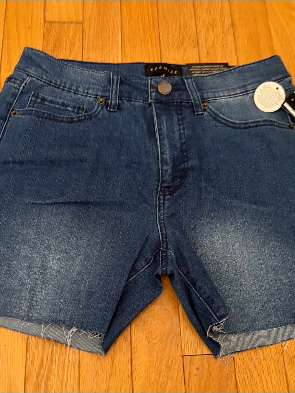 Premise Dark Blue Womens Denim Jean Shorts